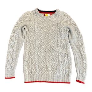 Mini Boden Cable Knit Crewneck Fall Winter Long Sleeve Sweater Youth SZ 11-12